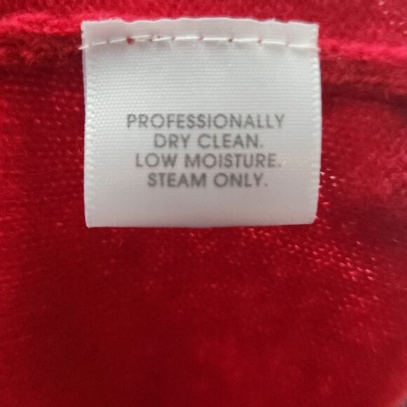 Charter Club Cashmere Sweater Women's L Red Sequin Argyle Design Soft Round Neck - Picture 7 of 7